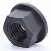 Black Nylon Hex Flange Nut with Non-Slip Belt Pad, Anti-Loosening, M3-M10