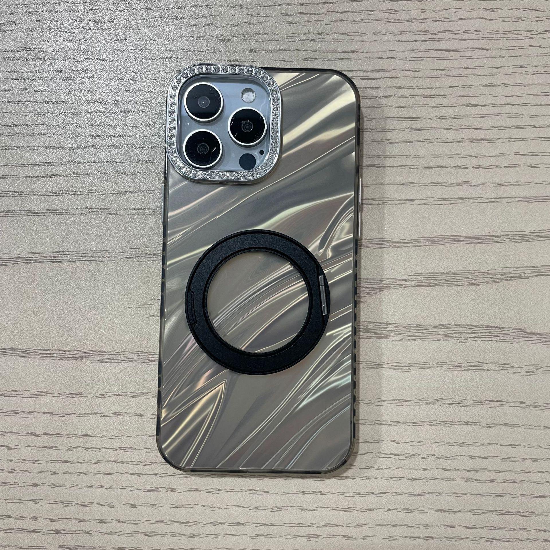 

Magnetic Metal Water Ripple Stand for Apple 17 Pro Max/15 Pro/13/14/12 Pro Max. 15 Plus