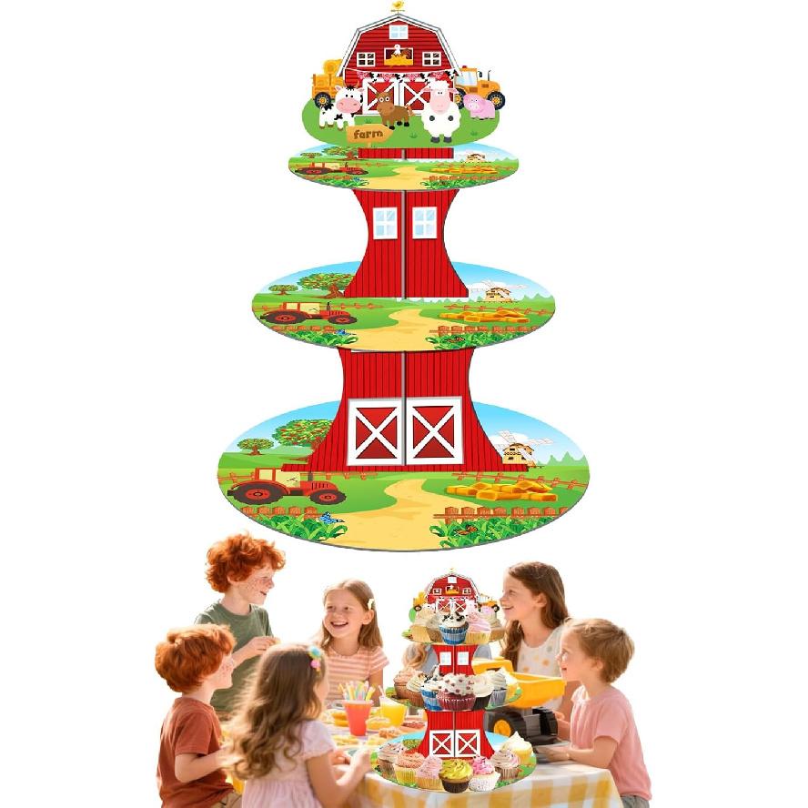 3 Tier Butterfly Cupcake Stand,Suitable for Butterfly Themes – Easy to Assemble& Reble(1Butterfly)