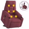 VidaXL Recliner Massage Chair Bordeaux Red Fabric 3303045