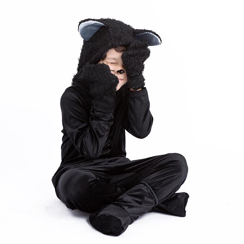 Kostým pro chlapce Pinse Halloween Černá kočka Maškarní - Dětský výkonnostní Cosplay outfit
