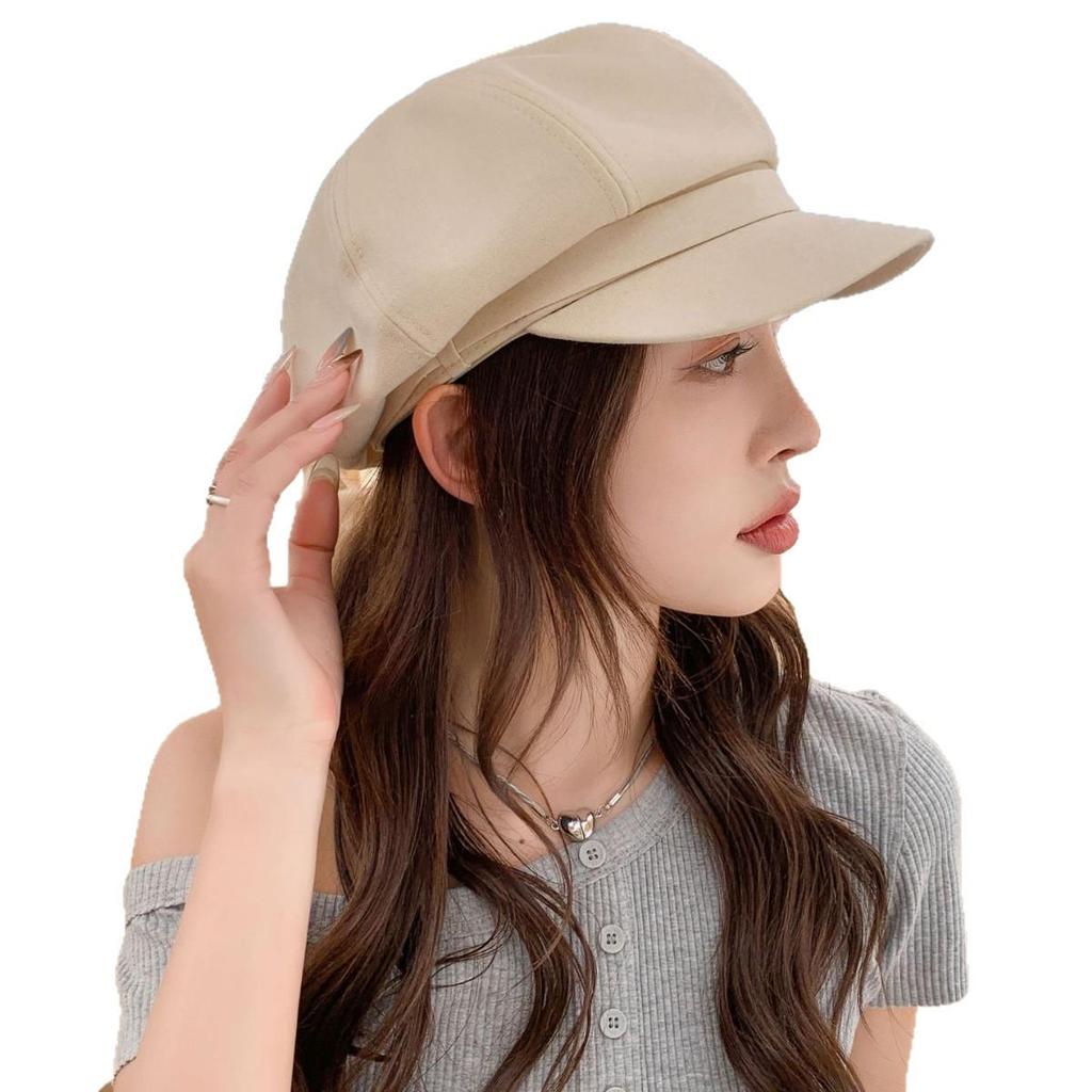 High-Quality Solid Color Octagonal Beret - 2025 Autumn Collection: Sweet, Literary-Inspired Cap