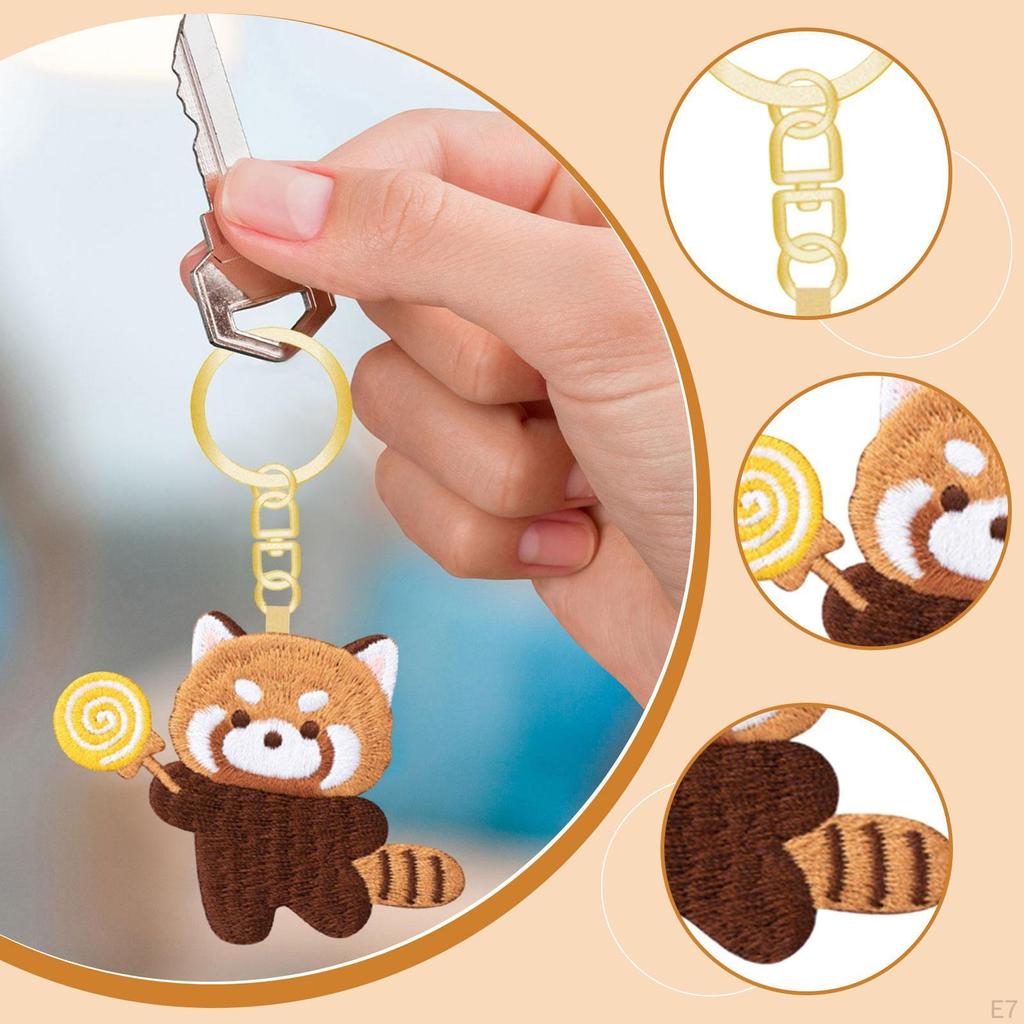 Decorative Red Panda Keychain for Car, Thanksgiving, Birthday, Holiday