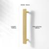 Modern Minimalist Kitchen Cupboard Handles Solid Zinc Alloy Vintage Wardrobe Door Pulls Brushed Brass Finish Furniture Hardware