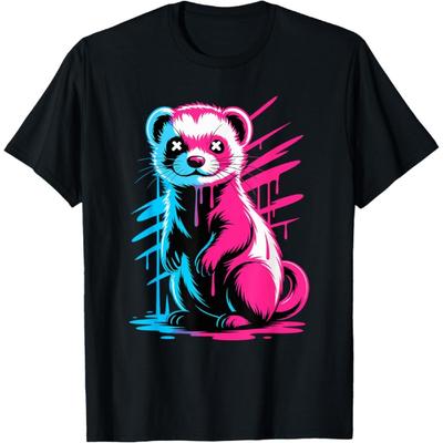 Graffiti Melting Art Ferret Ferrets T-Shirt