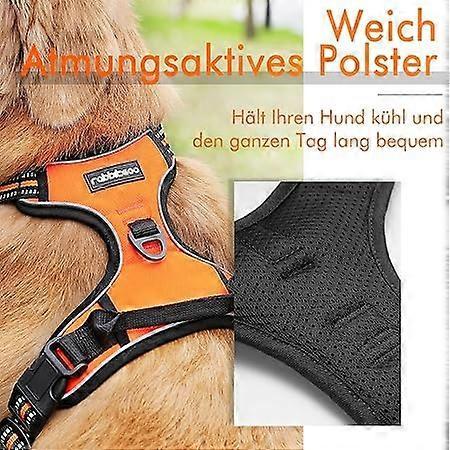 No Tension Dog Harness, Breathable Harness, Puppy Harness, Reflective Strips, Safety Guide, Adjustable Soft Strap Traction Rope
