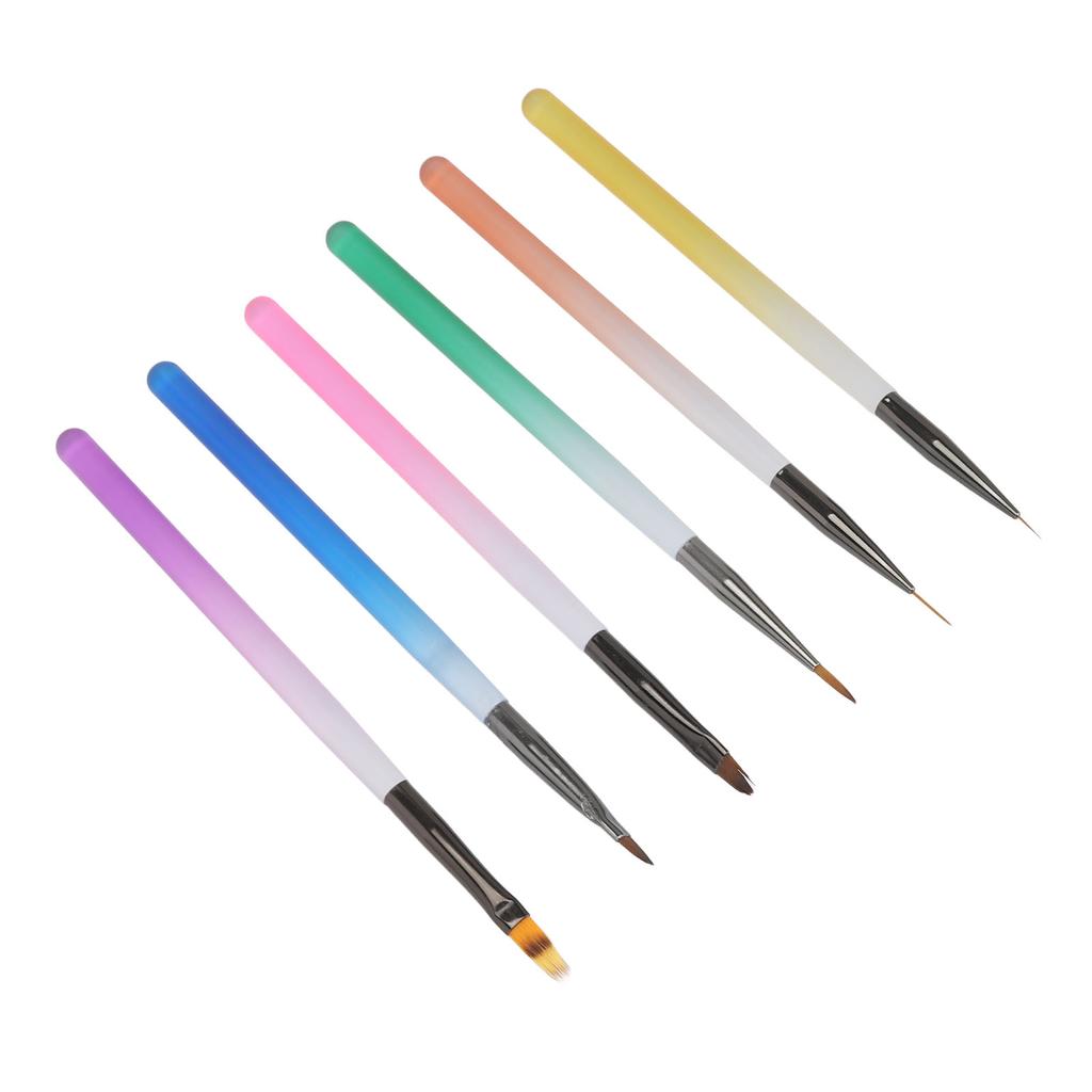 6pcs Nail Art Brushes Set Professional Precise Painting Nail Art Design Pen Painting Tools for Home Manicures Nail