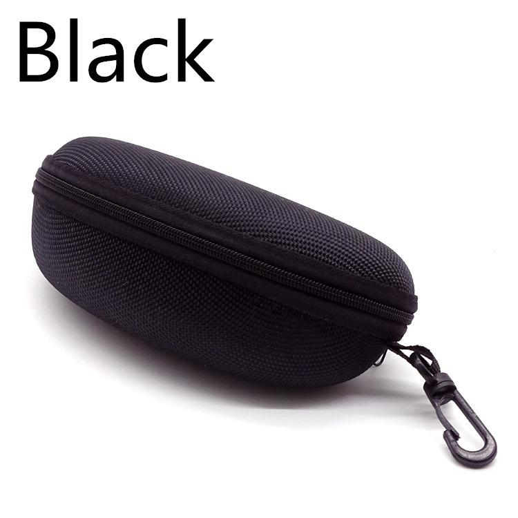 

1 шт., портативный защитный чехол для солнцезащитных очков из ткани Оксфорд, жесткий футляр для очков из ЭВА на молнии чёрный