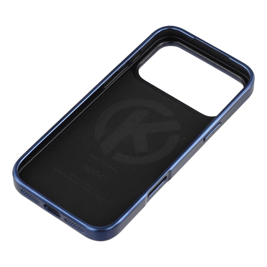 KIGC For iPhone 17 Pro Max Case Leather + PC + TPU Electroplating Phone Cover with Card Holder