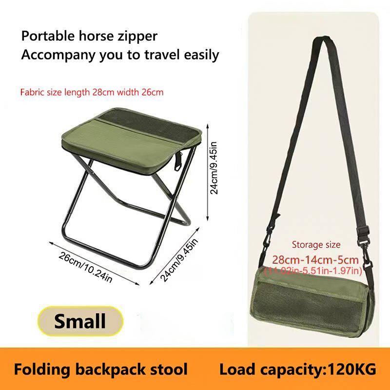 Folding Chair with Mesh Bag Crossbody Bag Outdoor Supplies with Storage Bag Oxford Fabric Waterproof Convenient To Carry