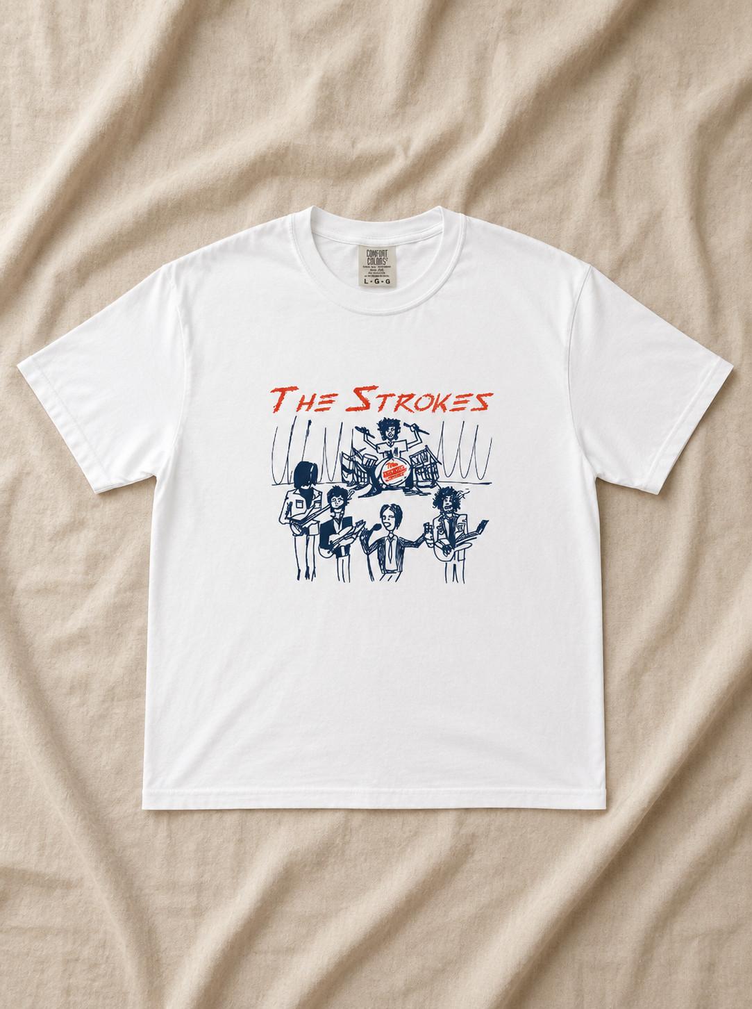The Strokes Vintage Comfort Colors Unisex Comfort Colors, Indie Rock Band Tee Unisex T-Shirt S