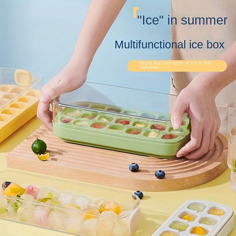Silicone Ice Cube Tray With Quick-Release Press Design Food Grade Material Multifunctional Storage Ice Mold For Home Outdoor Kitchen Use
