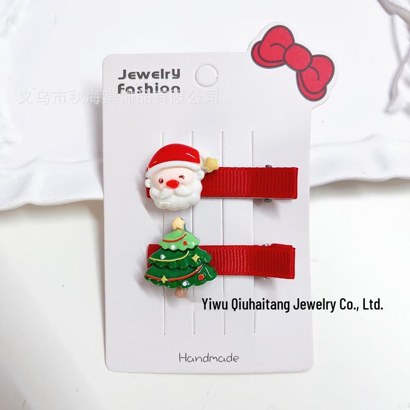 Christmas Hair Clip & Headband Set: Antlers, Snowman, Santa Claus Party Accessories
