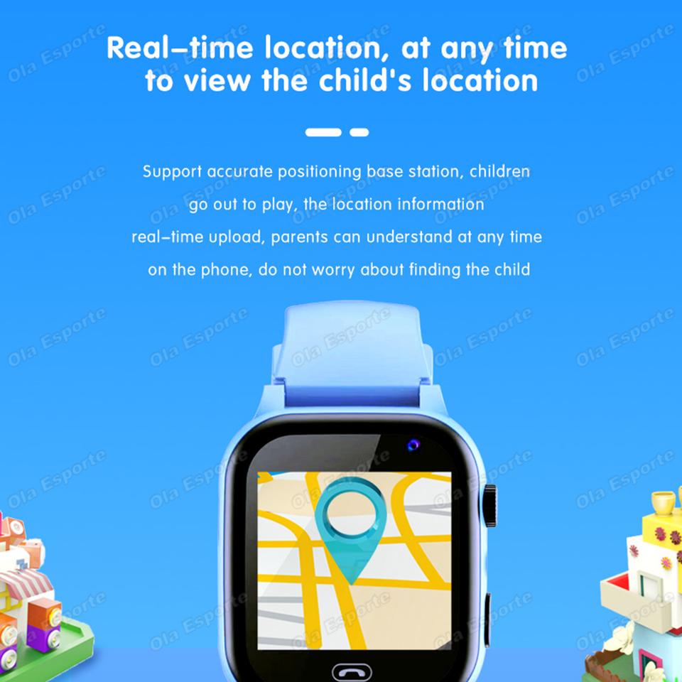 Kids Smart Watch Multifunctional Waterproof SOS GPS Camera HD Call Voice Chat Games LED Flashlight Weather Alarm Smartwatch