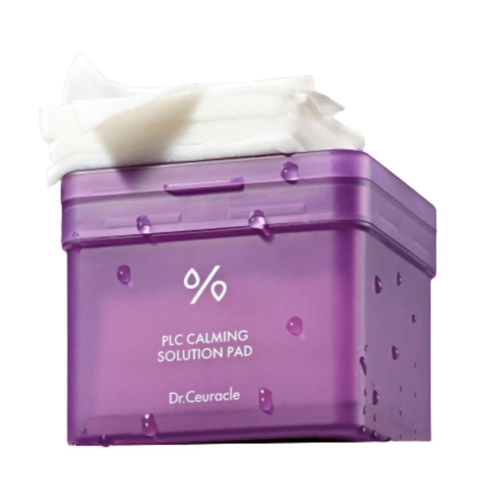 Dr. Ceuracle PLC Calming Solution Pad 130 Sheets / 220ml Soothing & Cooling Low-pH Pad for Sensitive Skin