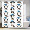 Ice Hockey Penguin Shower Curtain Waterproof Home Decor Bathrooms Kitchen Bathroom Decoration Print Kids Room Christmas Gift Whi