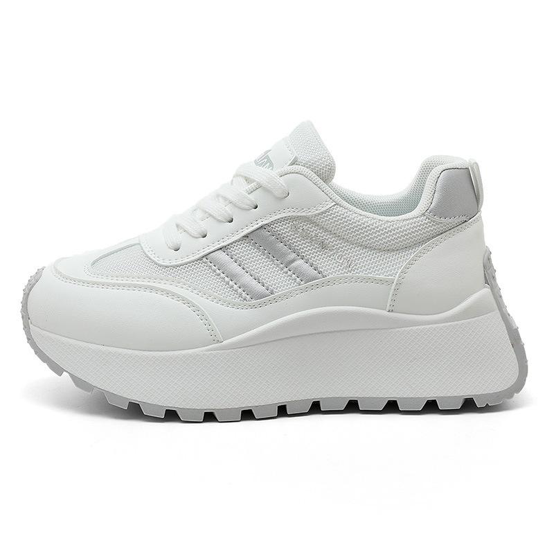 ZY mesh breathable sneakers spring and summer new platform dad shoes lightweight travel shoes 35 серебряный