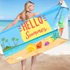 Summer Beach Collection Digital-printed Polyester Superfine Fiber Double-sided Fleece Beach Vacation Bath Towel, Beach Towel