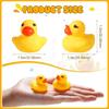 Teling 200 Pcs Mini Rubber Ducks In Bulk Yellow Small Rubber Ducks Bulk Tiny Pool Float Squeak Bathtub Duckies for Birthday Party Favor Gift(1.57 X
