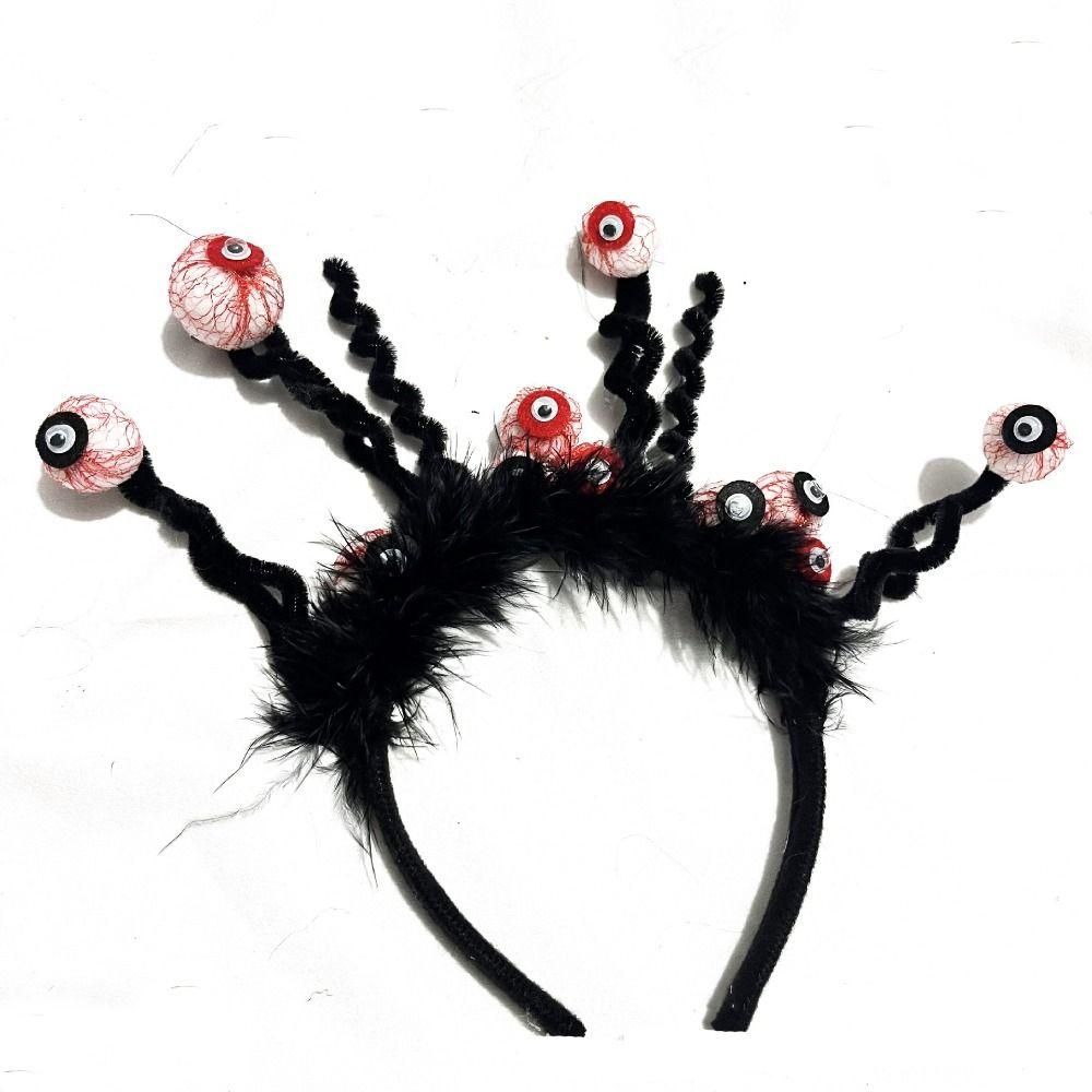 Lightweight Halloween Eyeball Headband Headdress Horror Hair Hoop Spooky Hairband  Festival