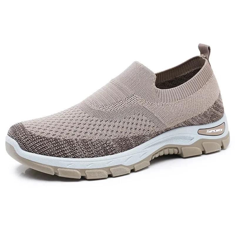 

Fashion 2025 Men Sneakers Breathable Mesh Designer Non-slip Lightweight Running Shoes Comfortable Outdoor Casual Shoes Tennis Shoes 44 хаки