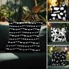 Black And White Abstract Print Pillow Case Comfort Sofa Bed Silky Elegant Invisible Zipper Decorative Cushion Cover