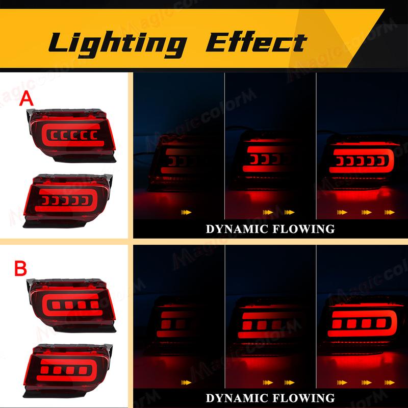 For Toyota Land Cruiser Prado 150 LC150 FJ150 GRJ150 2010 -  Rear Bumper Reflector LED Car Tail Lamp Brake Turn Signal Light