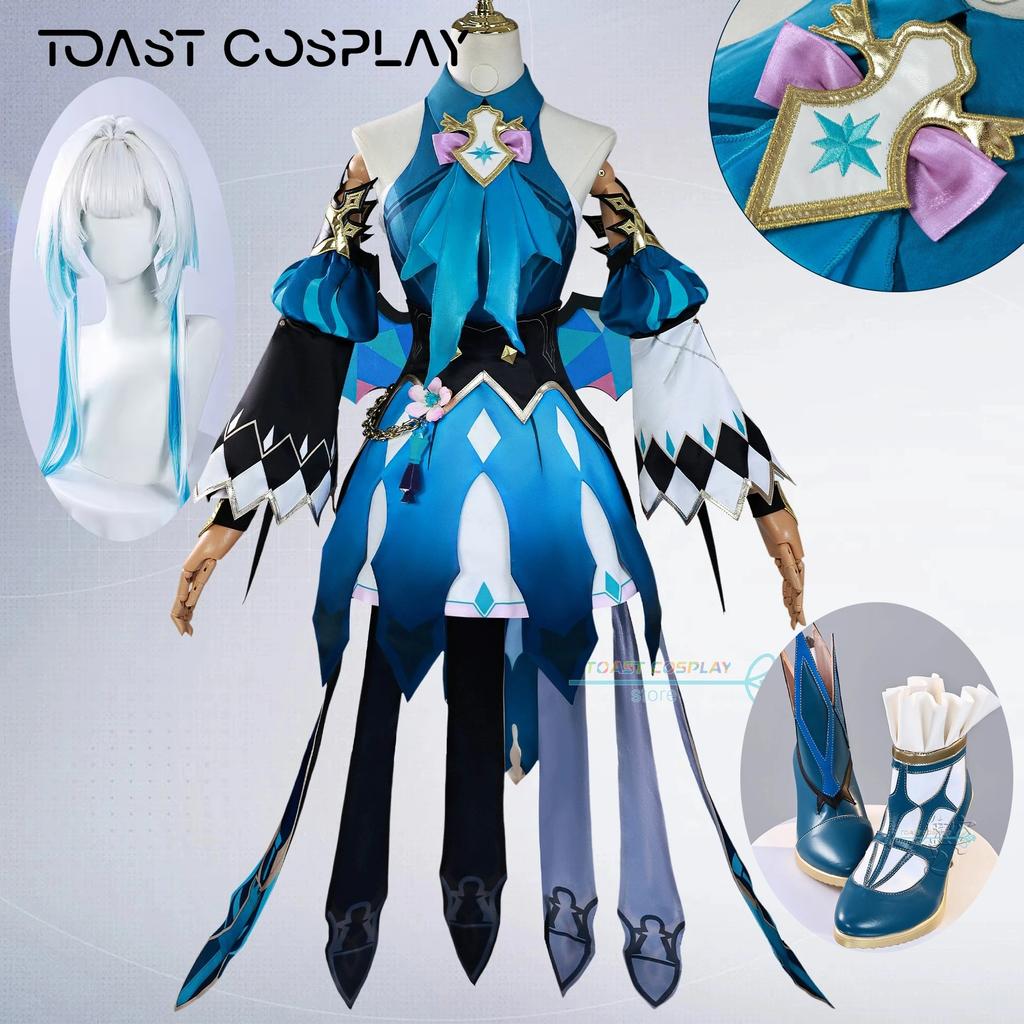 Cerydra Honkai Star Rail Cosplay Costume Set Anime Game Carnival Halloween Party Role Play With Dress Wig Shoes Props