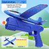 Kid's Foam Airplane Launcher & Thrower - Outdoor Flying Sports Toy for Boys