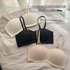 Strapless Underwear Does Not Fall Off, Women's Summer Thin Small Breasts Gather a Piece of Tube Top, Anti-light, No Steel Ring Bra