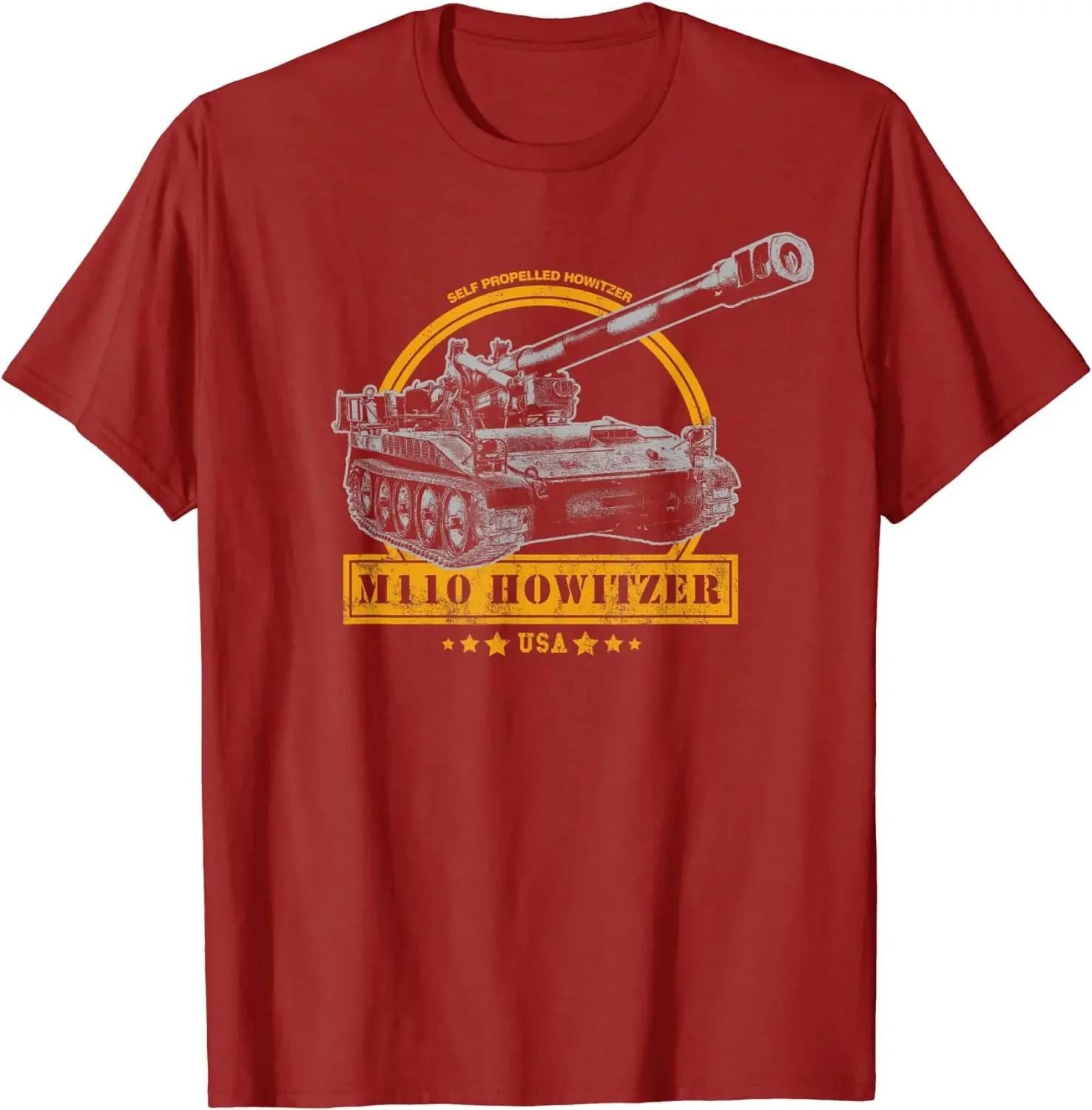 

US Selfpropelled Artillery System M110 Howitzer TShirt 100 Cotton ONeck Summer Short Sleeve Casual Mens Tshirt Size S3XL S