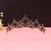 Couronne Tiara de Mariée de Luxe, Couronne de Mariage en Cristal Plaqué Argent pour Mariée Fête d'Anniversaire
