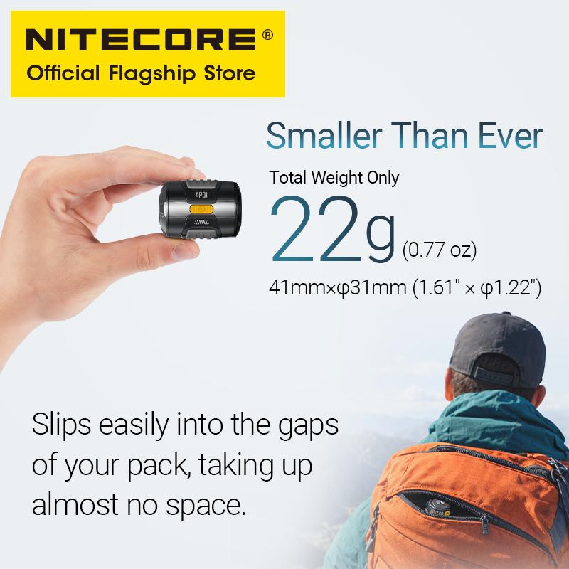 NITECORE AP01 Portable Air Pump 22g 2.8 kPa USB-C Inflation Deflation for Air Bed Pillows Swimming Ring Camping Flame Booster
