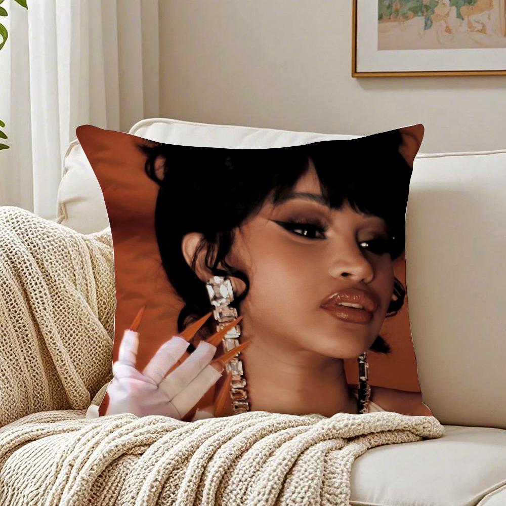 Singer CCardi B Cushion Cover Pillowcase Antidustmite living Room Sofa Decor Cushion Room