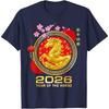 Year of The Horse 2026New Year gifts Lunar New Year Chinese Unisex Womens TShirt Classic pattern high quality cotton tees