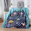 9 Cute Cat Cartoon Soft Flannel Fluffy Throw Camping Blanket for Children Sofa Throw Thin Blanket Fashion Gift