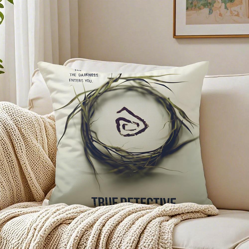 Movie Noir TTrue DDetective Cushion Cover Pillowcase Antidustmite Living Room Sofa Decor Cushion Room