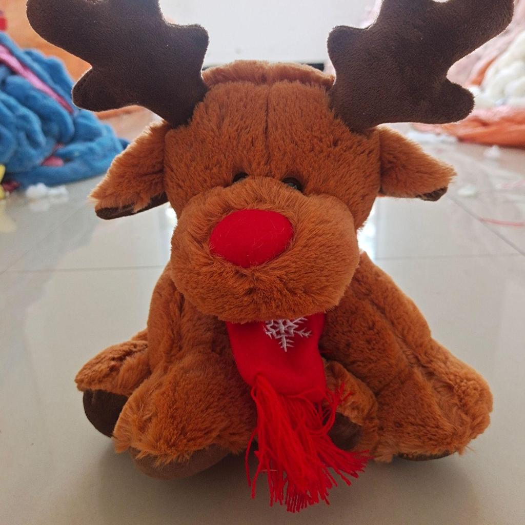 Cross-border Cartoon Reindeer Plush Toy - Christmas Fawn Doll Mascot Gift
