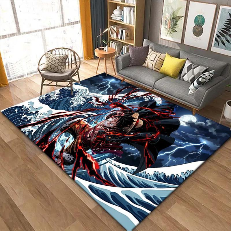 One Piece Samurai Carpet Rug for Living Room Bedroom Home Sofa Decoration,Kids play Non-slip Floor Mat