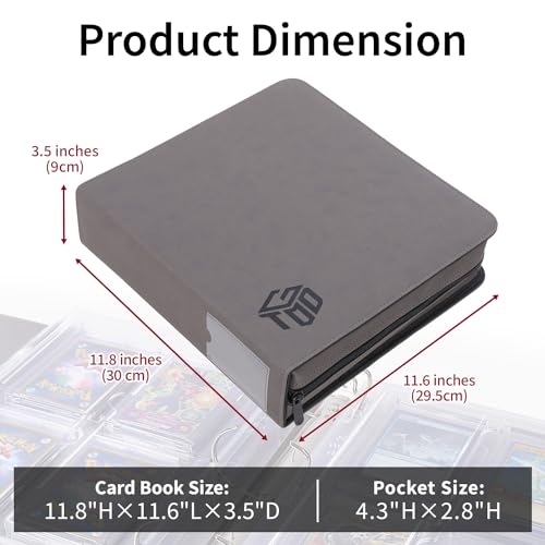 Toy God Exhibition File, Magnetic Loader Card File, Holds 4 Cards Per Page, Total of 24 Cards (Zippered, Magnetic Loader)