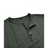 Mens Summer Short Sleeve Knitted Henley Shirt Striped Casual Tee