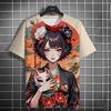 Japanese Geisha 3D Print T-Shirts Summer Men Women Casual Short Sleeve T Shirt Harajuku Tops Streetwear Tees Men's Clothing