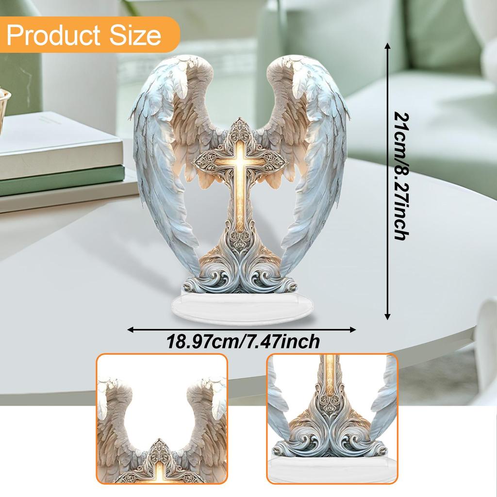 2D Christmas Scene Decor with Stand Unique Display Artwork Standing Acrylic Tabletop Sign for Shelf Indoor Cabinet Holiday