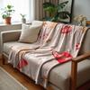Neutral Vintage Xmas Cookie Soft Flannel Blanket Breathable Warm Throw for Office Car Sofa Kids Room Birthday Xmas Gift