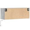 Wall Mounted TV Cabinet with LED Lighting Grey Sonoma 100 x 31 x 35 cm