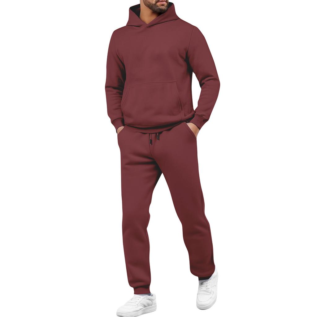 Men's Two-piece Hoodie Sweatshirt And Jogging Pants Tracksuit