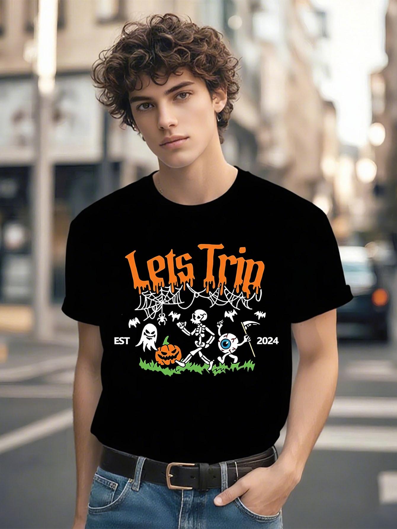 Halloween Graphic Tshirt Graphic Tshirt - LETs TRIP Spook... S