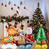 3D Weihnachts-Aluminiumfolienballons: Weihnachtsmann, Weihnachtsbaum, Rentier, Schlittendekorationen