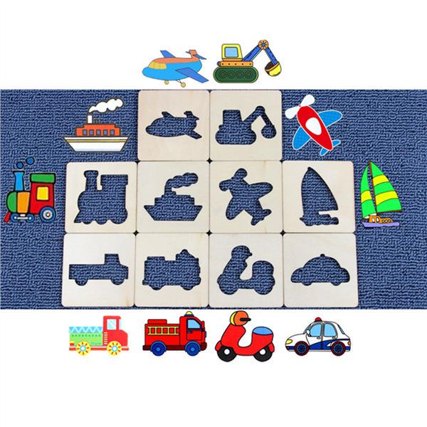 1ks šablona na malování Šablona na malování s dutým nástrojem pro děti předškolního věku a batolata