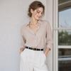 Solid Color Pin Buckle Belt Metal Buckle Thin Leather Belt Fashion Genuine Leather Belt  For Women